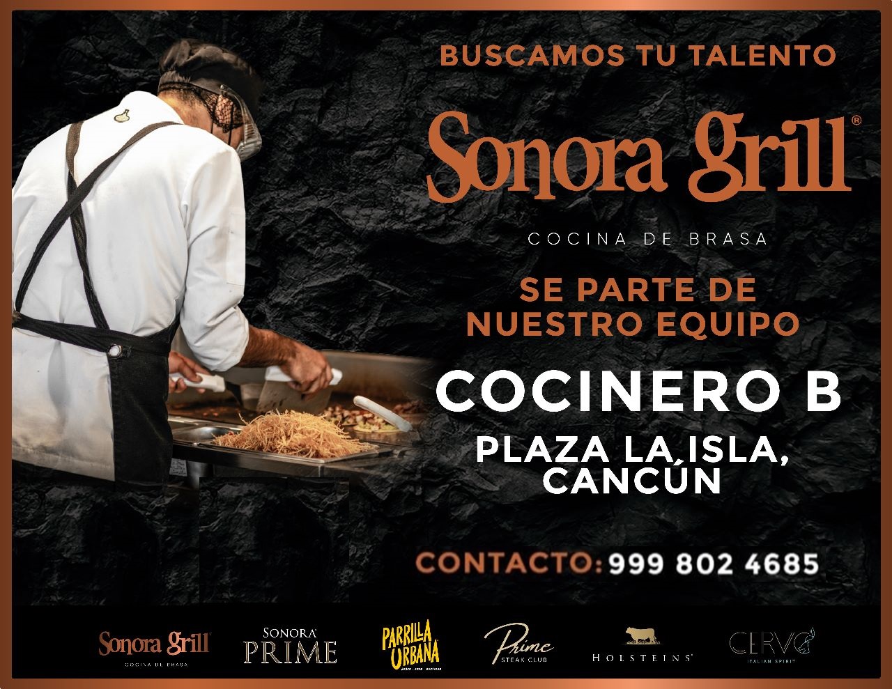 Cocinero B en Sonora Grill Cancún